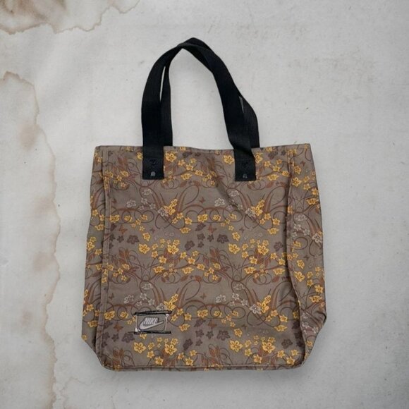 Nike Olive Green Botanical/Floral Allover Pattern Double-Handle Tote or Gym Bag - Picture 1 of 5